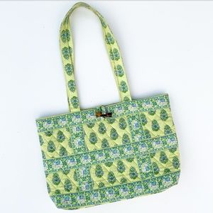 Vera Bradley Citrus Elephant Quilted Purse Bag